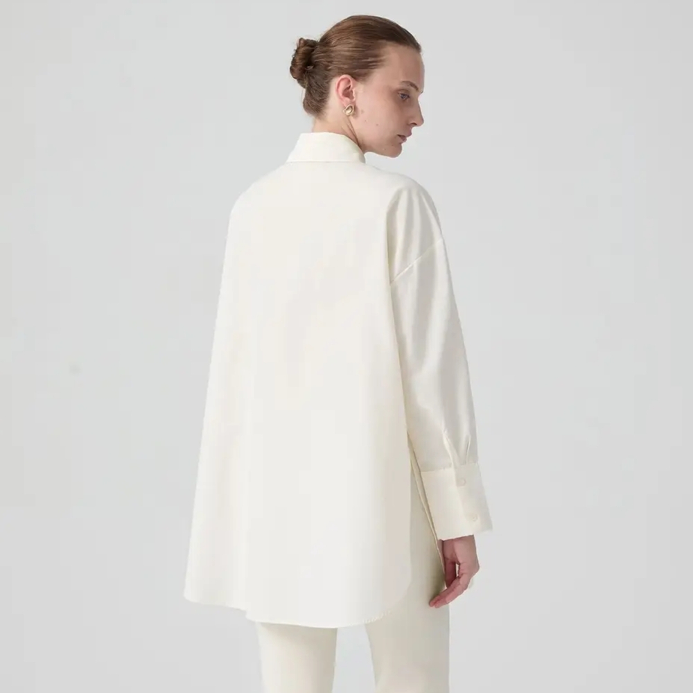 NWT TOUCHE PRIVE Brand Cream Button-Up Shirt